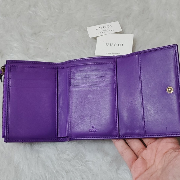 Gucci Marmot matelasse leather wallet purple rare - Picture 4 of 8